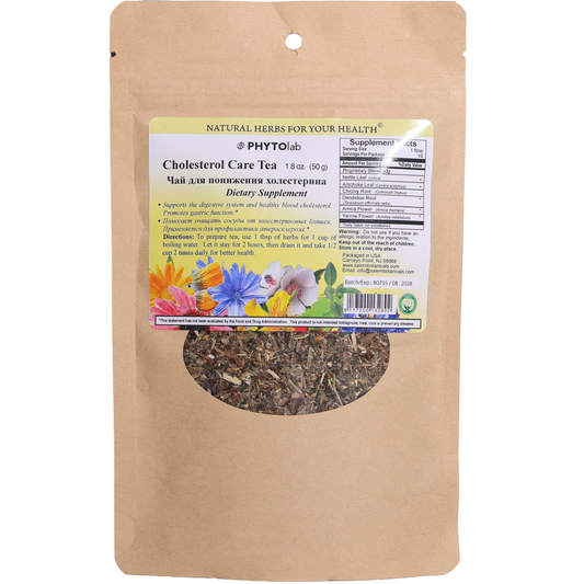 PhytoLab Cholesterol Care Tea Herbal Blend, 1.8oz