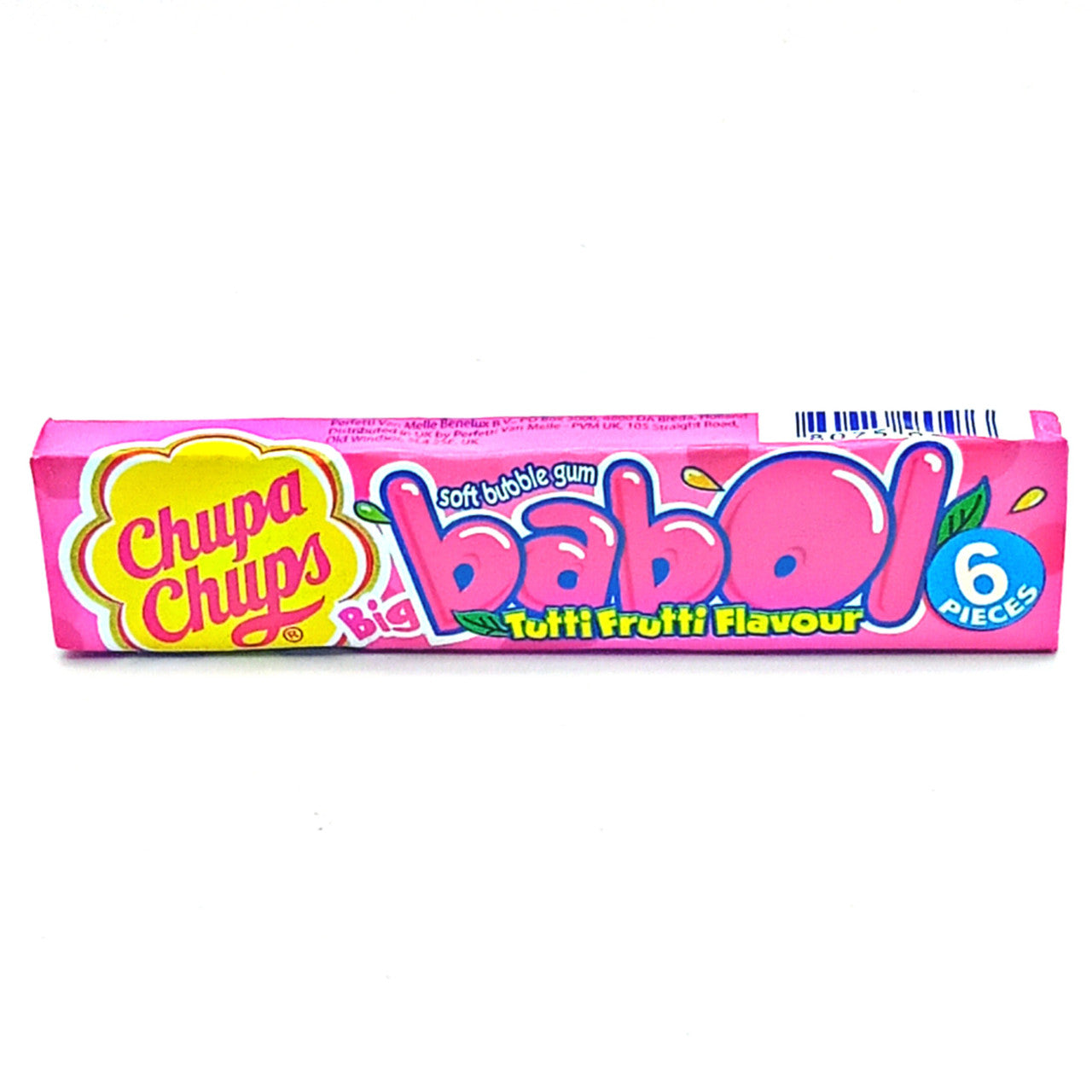 pack of Chupa Chups Tutti Frutti Bubble Gum, 27.6g