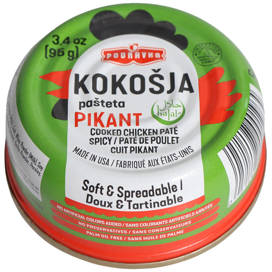 Podravka Kokosja Pikant Cooked Chicken Pate, 3.4oz