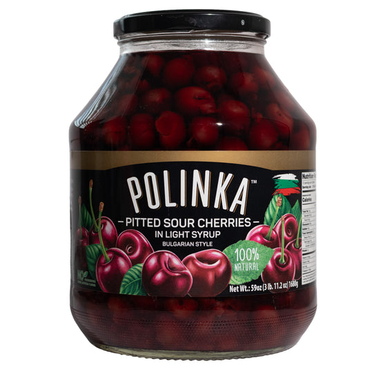 Polinka Pitted Sour Cherries in Light Syrup, 59oz