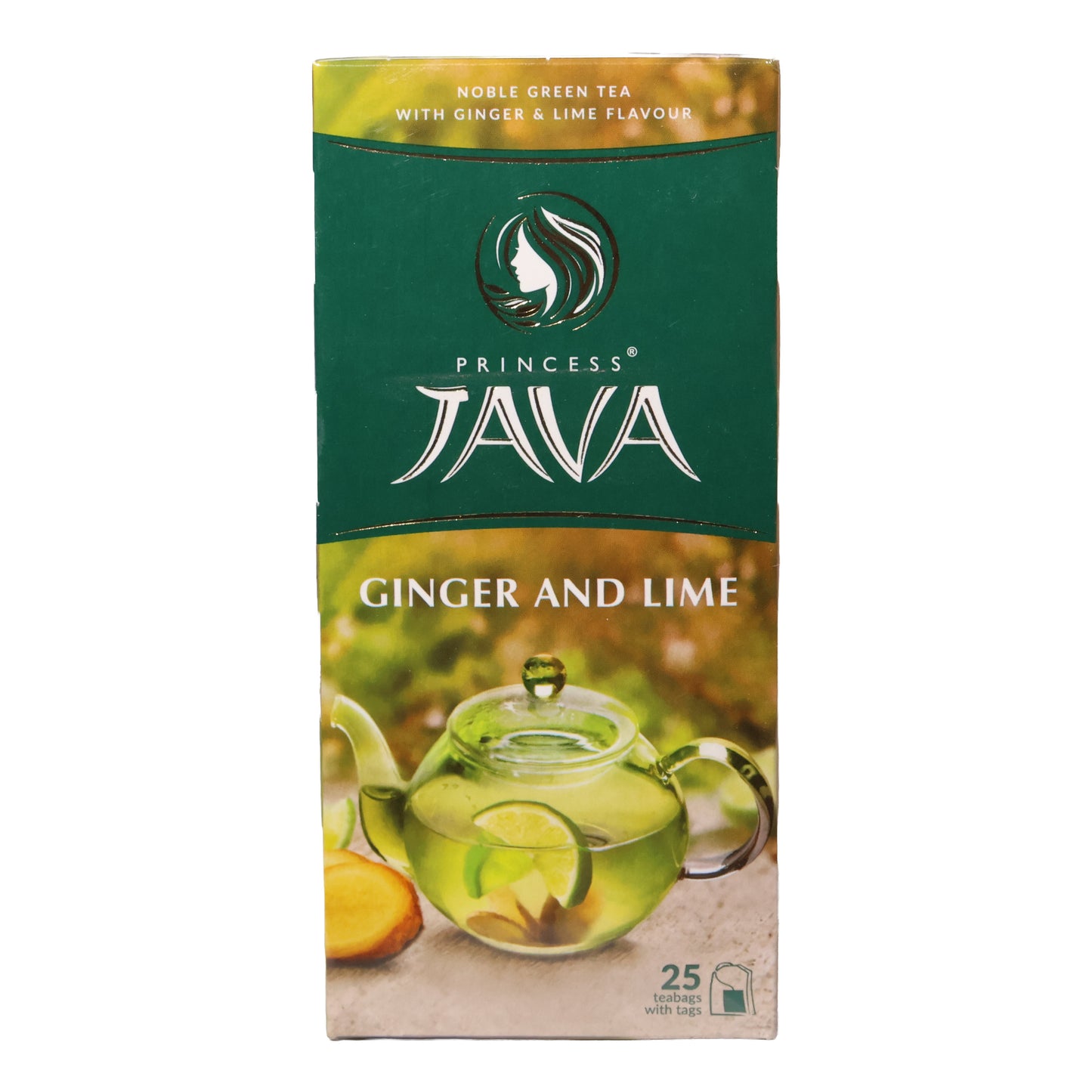 Princess Java Ginger & Lime Green Tea, 25 Tea Bags