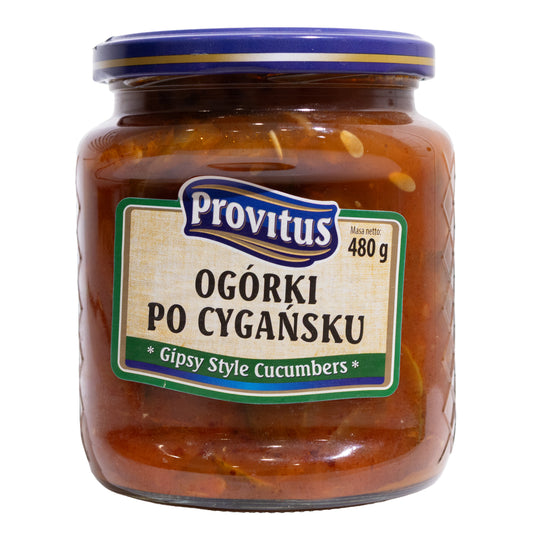 Provitus Gypsy Style Cucumbers in Tomato Sauce, 16.9oz
