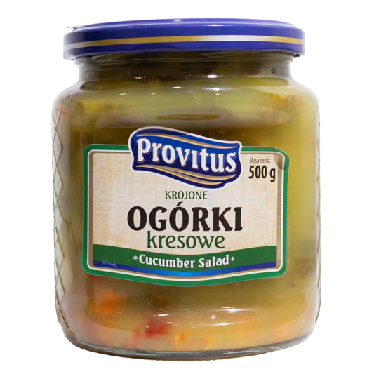 Provitus Ogórki Kresowe Krojone Cucumber Salad, 17.6oz