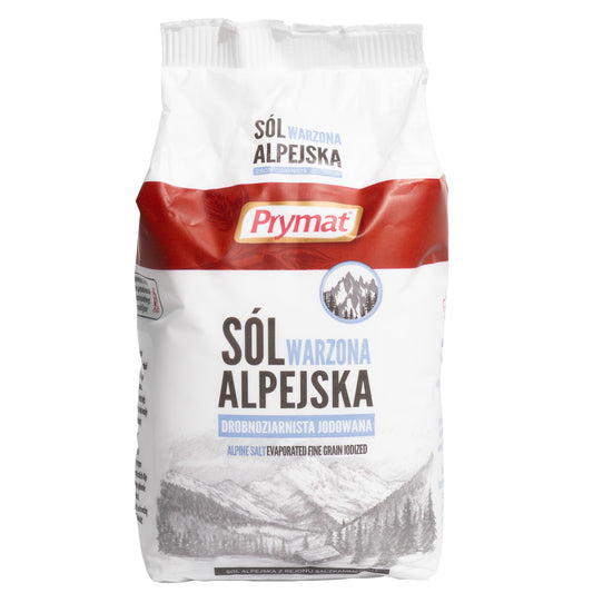 Prymat Fine Grain Iodized Alpine Salt, 35.27oz