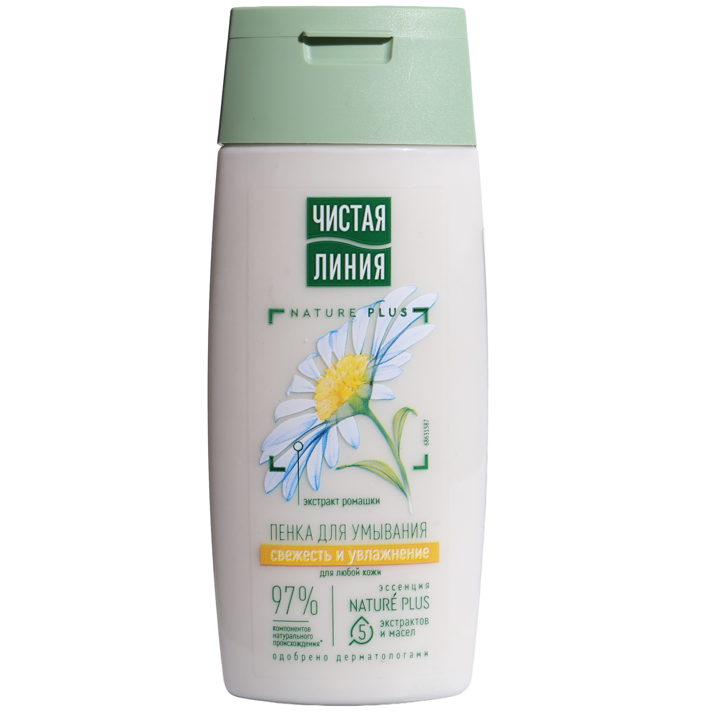 Pure Line Chamomile Face Wash Foam for All Skin Types, 3.4 fl oz