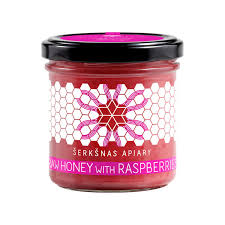 Raw Honey with Raspberries, 200g