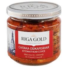 Riga Gold Fried Baltic Herring in Tomato Sauce, 280g