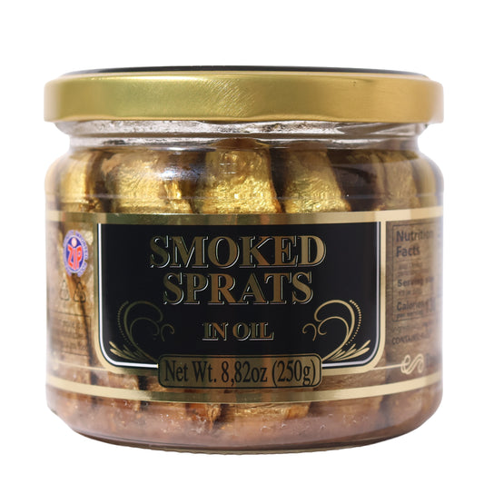 Riga Gold Smoked Sprats in Oil, 8.82oz