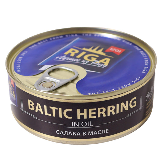 Riga Smoked Baltic Herring in Oil, 8.46oz
