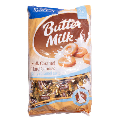 Roshen Butter Milk Salty Caramel Hard Candies, 2.2lb