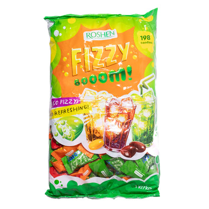 Roshen Fizzy Boom Hard Candy with Fizzy Filling, 2.2lb