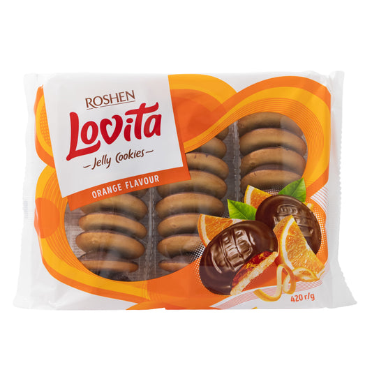 Roshen Lovita Orange Jelly Cookies, 14.82oz