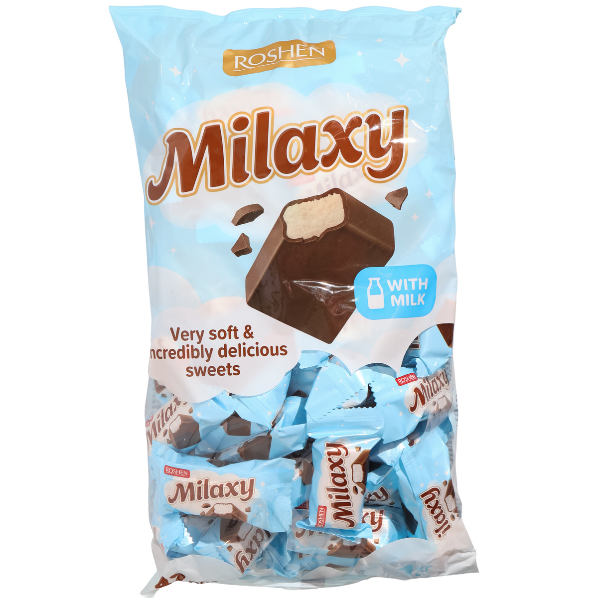 Roshen Milaxy Soft Sweets in Cocoa Coating, 35.3oz