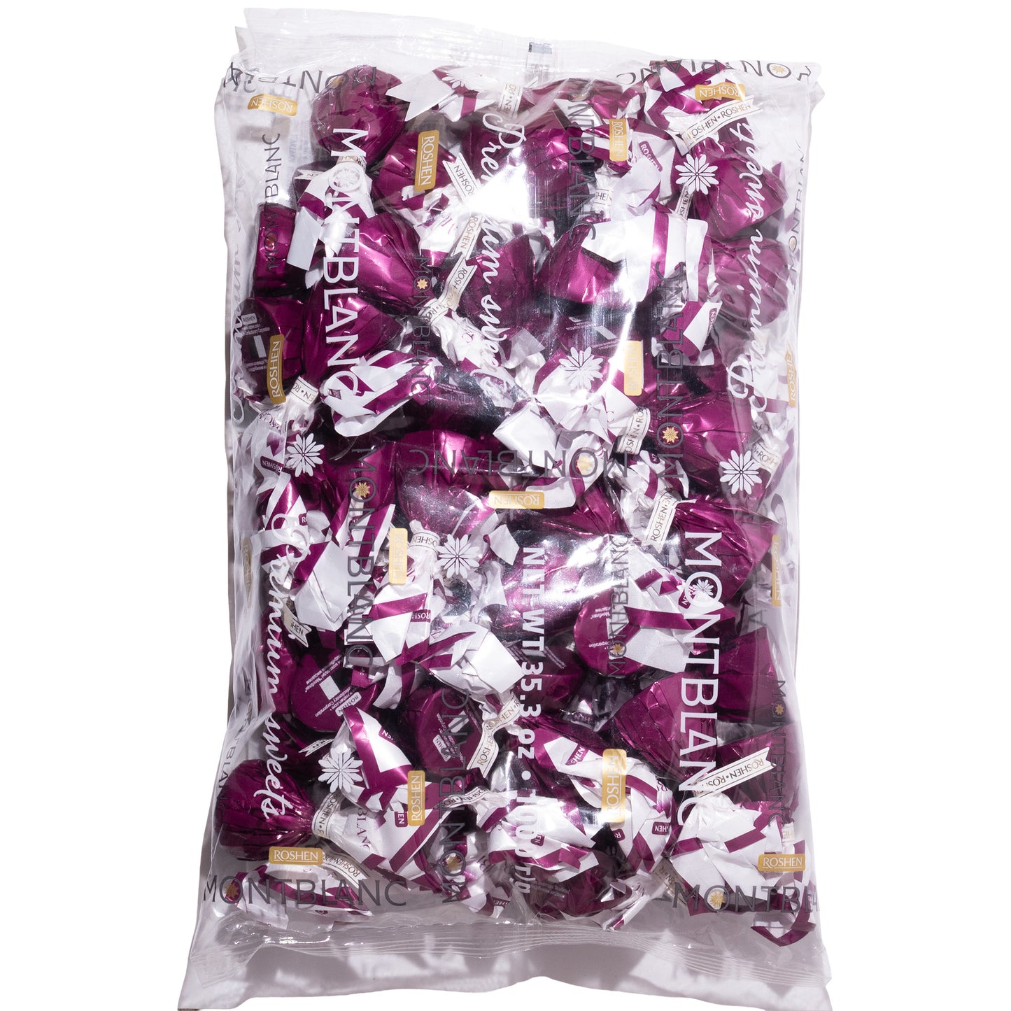 Конфеты Roshen Mont Blanc с дробленым миндалем, 1кг