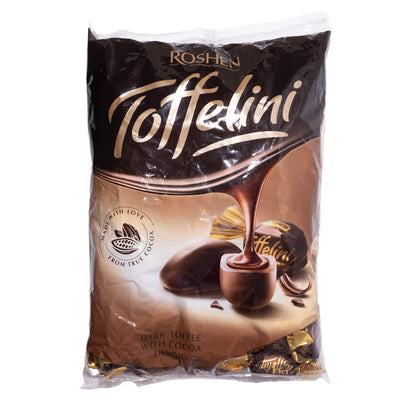 Roshen Toffelini Dark Toffee with Cocoa Filling, 2.2lb