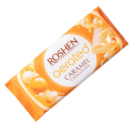 Roshen Aerated Caramel White Chocolate Bar, 2.8oz