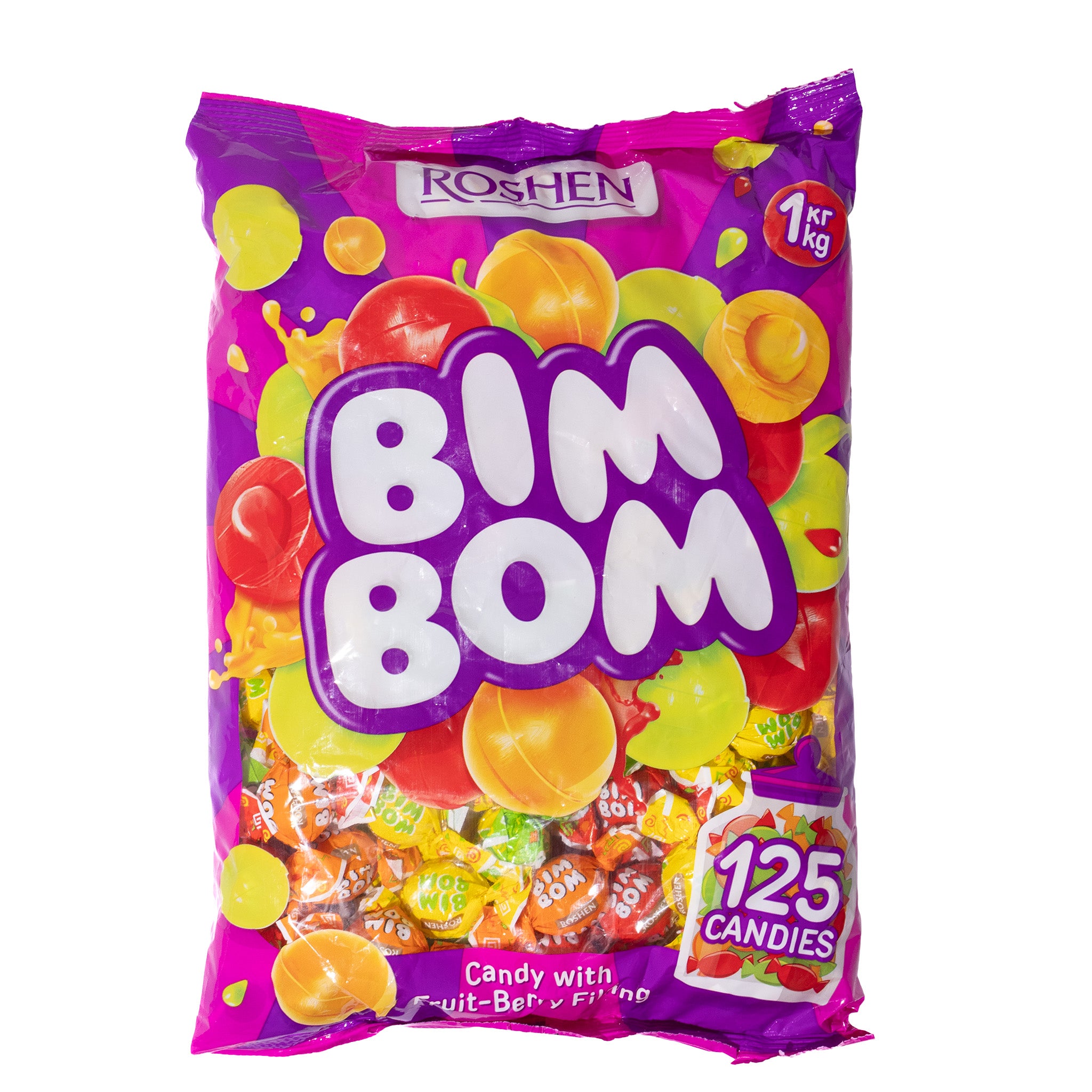 Roshen BIM BOM Fruit-Berry Filled Hard Candies, 2.2lb bag – Marvel