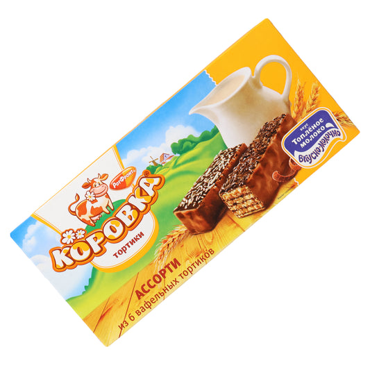 Rot Front Korovka Assorted Wafer Cakes Baked Milk Taste, 6.35oz