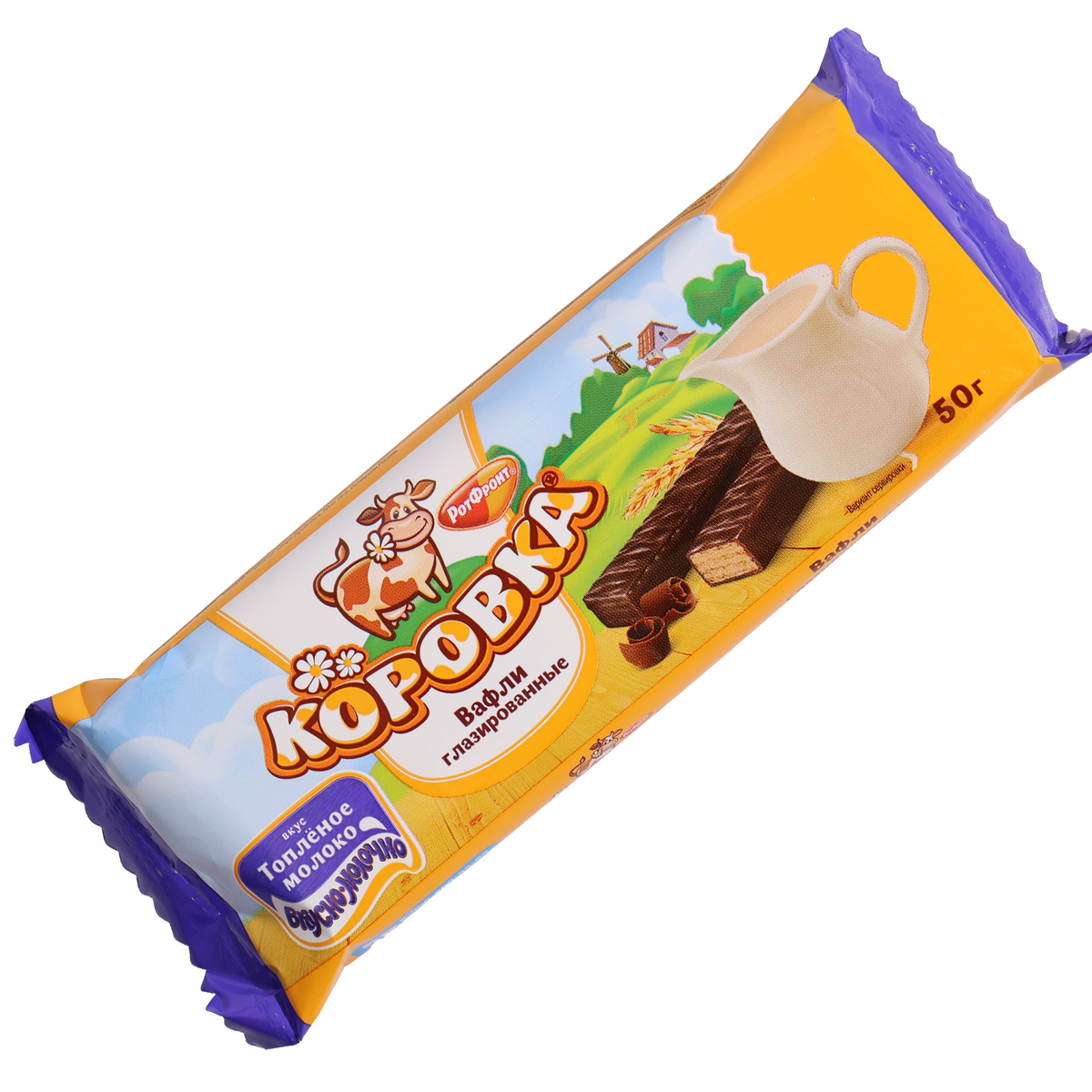 Rot Front Korovka Baked Milk Glazed Wafers, 1.76oz