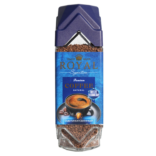 Royal Signature Premium Instant Sublimated Coffee with Cascara, 8.82 oz