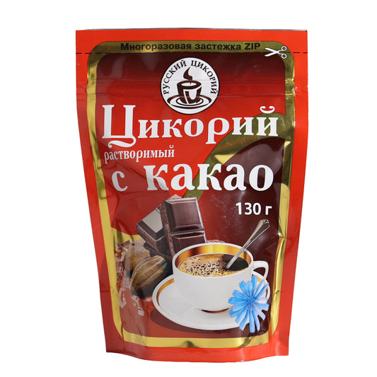 Russkiy Tsikoriy Soluble Chicory with Cocoa Instant Drink, 4.59oz