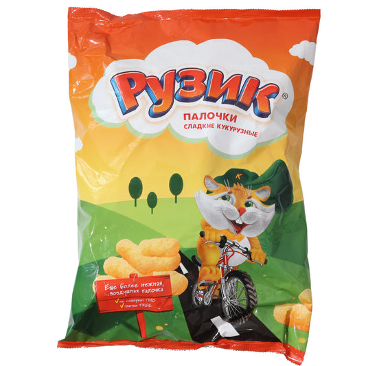 Ruzik Sweet Puffcorn Corn Sticks, 3.53oz