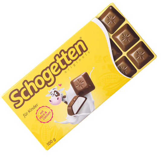 Schogetten For Kids Milk Chocolate with Milk Cream Filling, 3.53oz