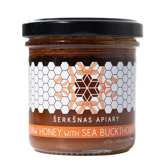Serksnas Apiary Raw Honey with Sea Buckthorn, 7.05oz