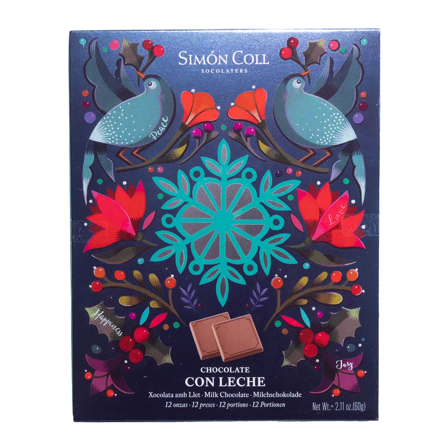 Simon Coll Christmas Box Milk Chocolate 12 Pieces, 2.11oz