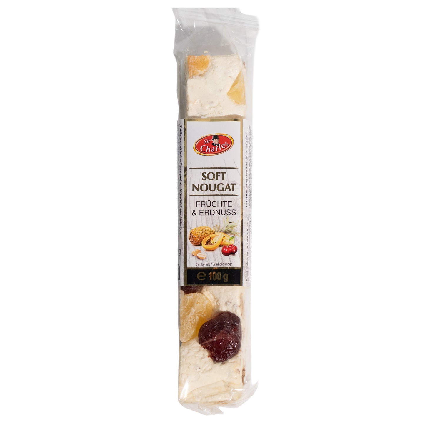 Sir Charles Soft Nougat Fruits & Peanuts Bar, 3.5oz