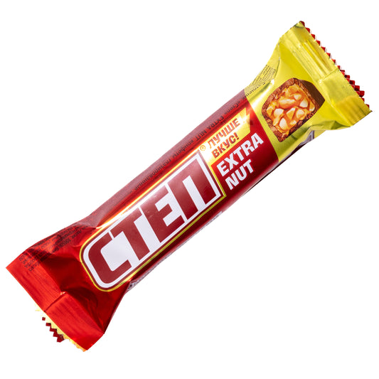 Slavyanka Step Extra Nut Glazed Candy Bar, 1.66oz