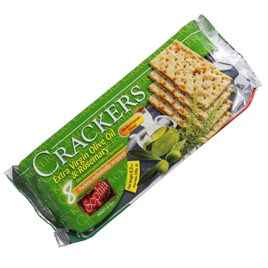 Sophia Extra Virgin Olive Oil & Rosemary Crackers, 8.8oz