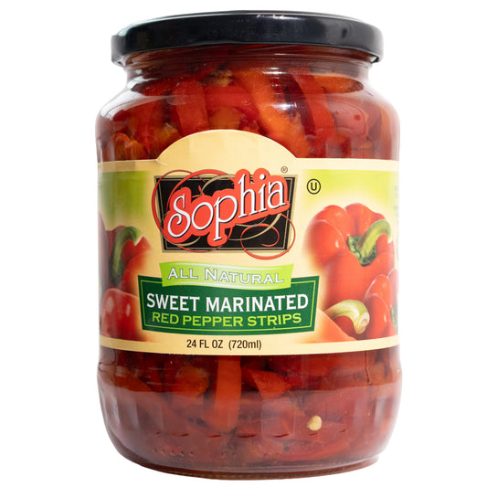 Sophia Sweet Marinated Red Pepper Strips, 24oz