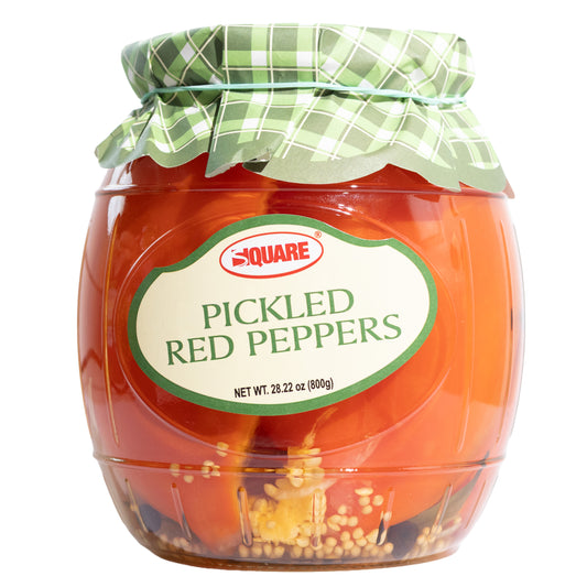 Square Pickled Red Peppers, 28.22oz