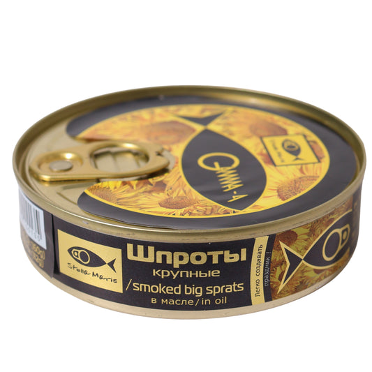 Stella Maris Smoked Big Sprats in Oil, 5.6oz