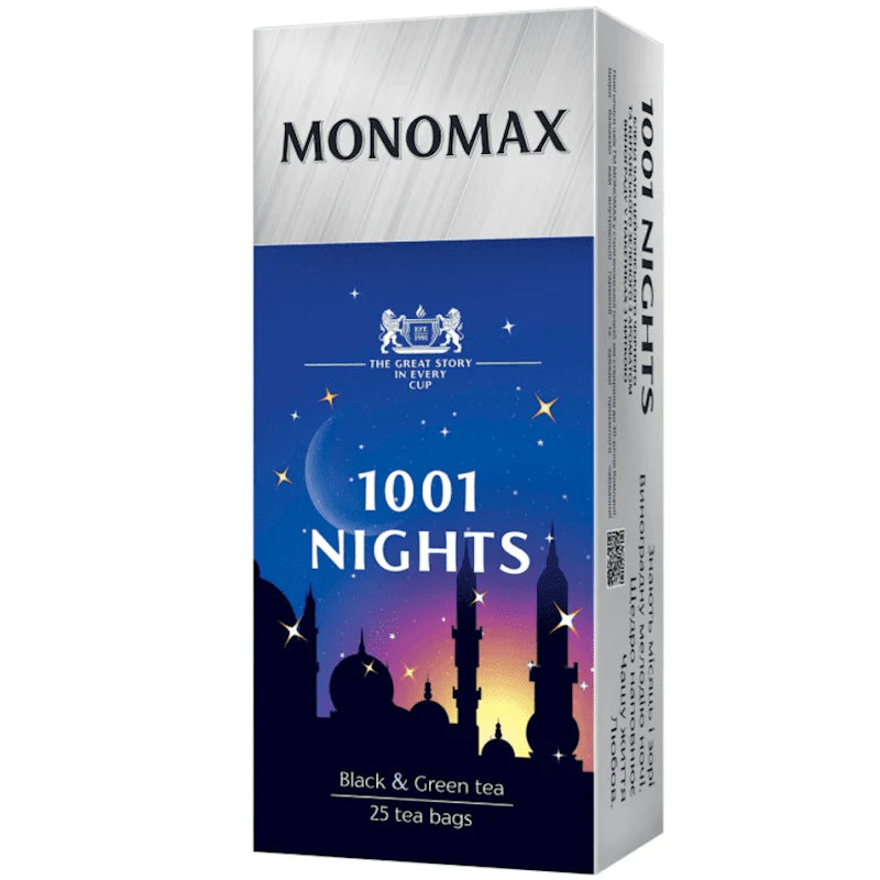 pack of Monomax 1001 Nights Black & Green Tea, 25TB