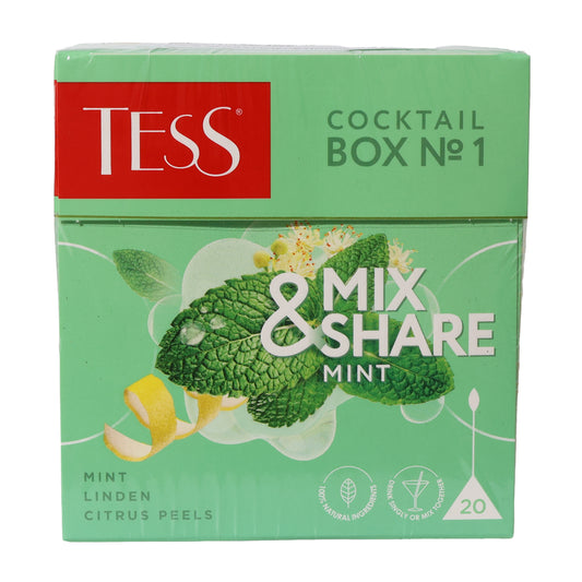 TESS Cocktail Box No. 1 Mix & Share Mint Herbal Infusion Tea Bags, 1.06oz