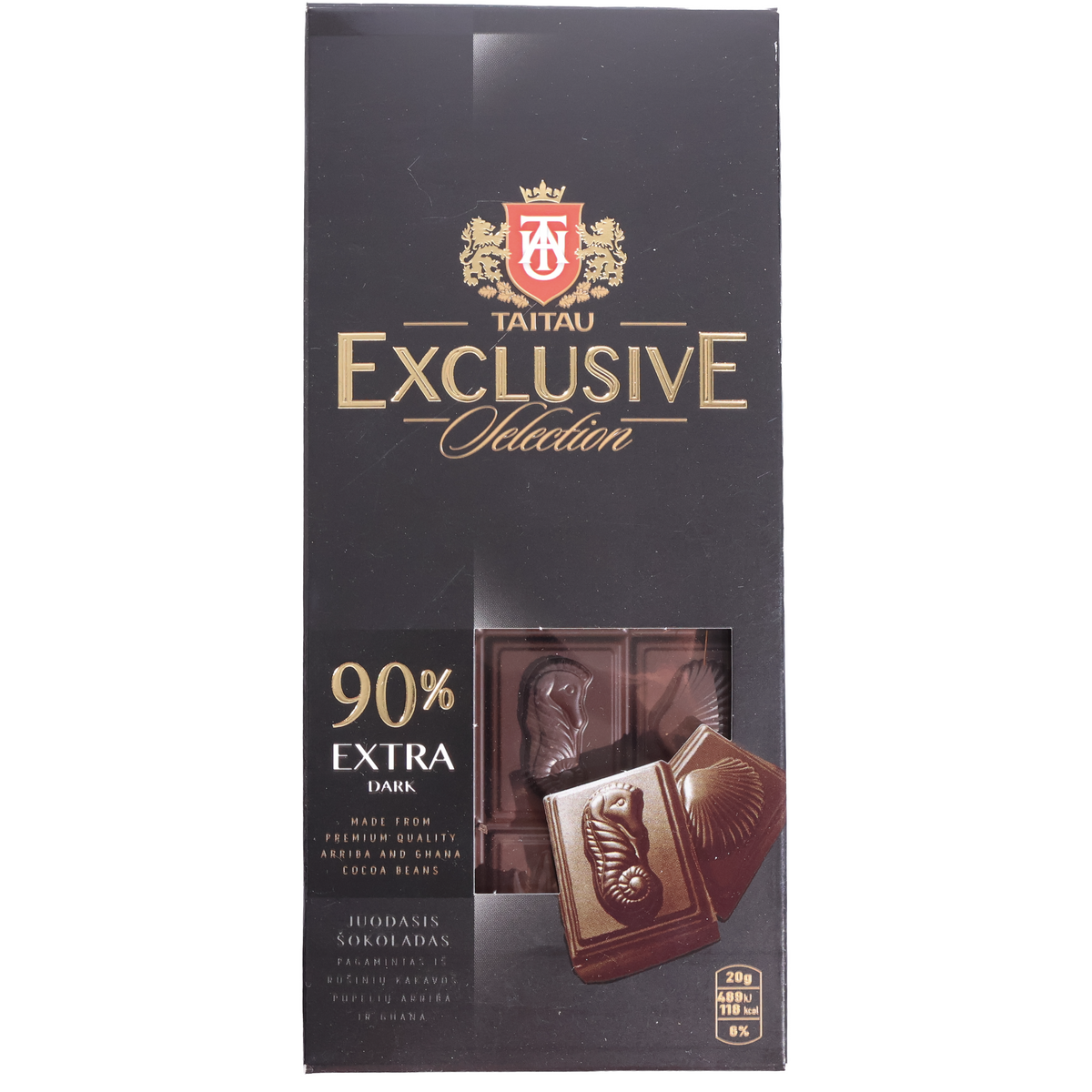 Tai Tau Exclusive Selection 90% Extra Dark Chocolate, 3.5oz