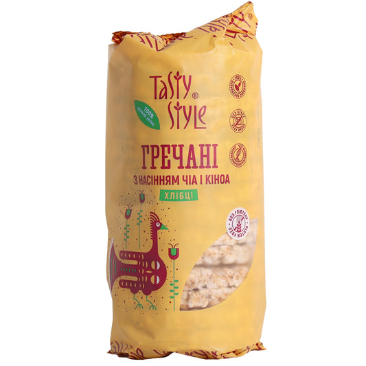 Tasty Style Buckwheat Crispbreads with Chia & Quinoa Seeds, 3.53oz