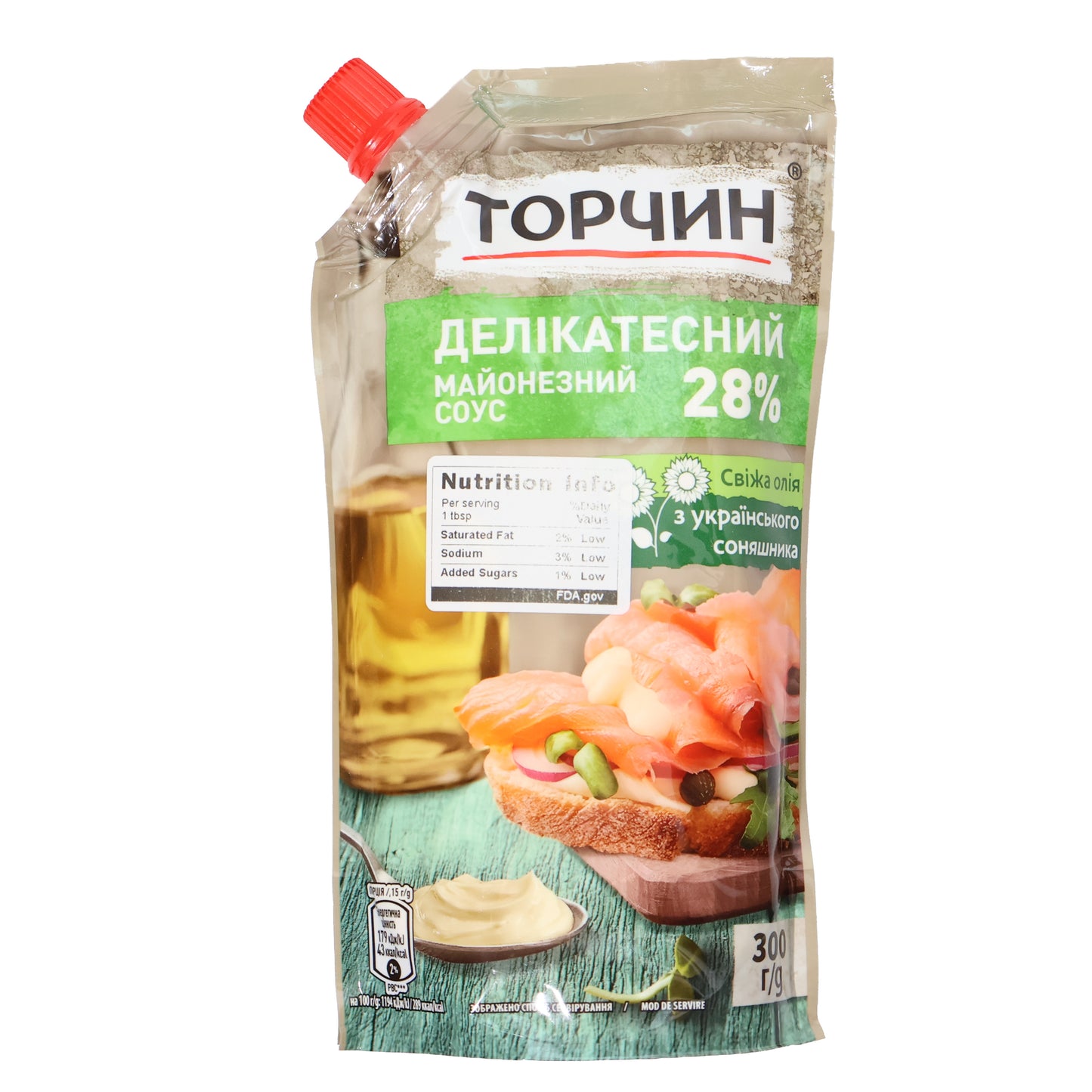 Torchin Delicate Mayonnaise Sauce 28% Fat, 10.58oz