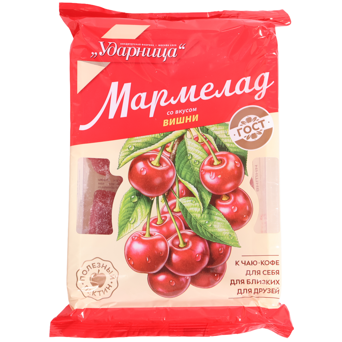 Udarnitsa Cherry Marmelad Jelly Candy, 9.7oz