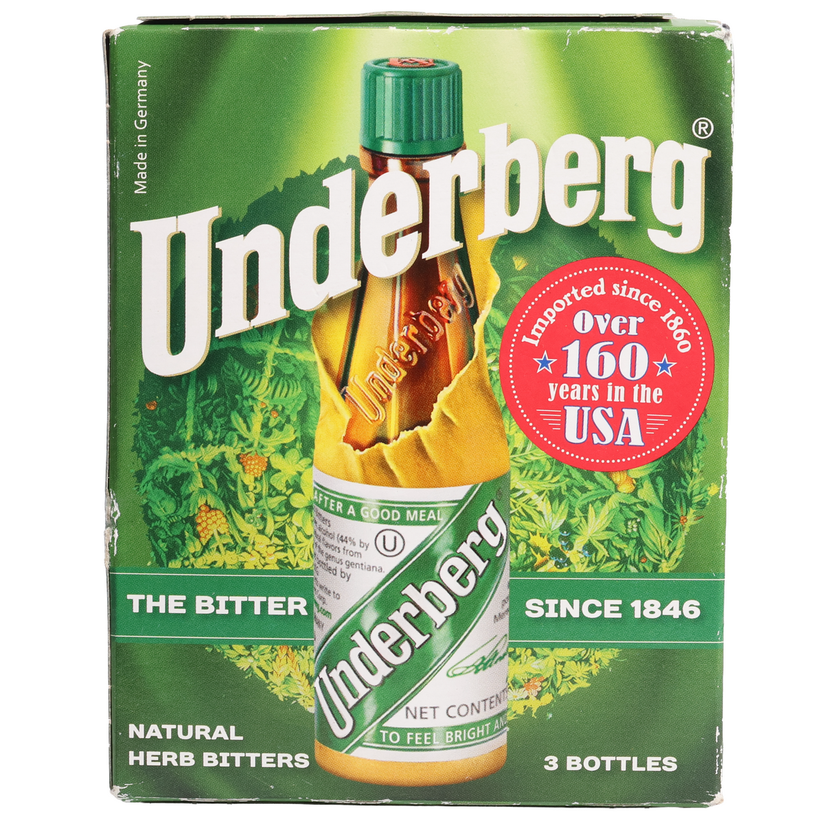 Underberg Natural Herb Bitters, 3 x 0.67 fl oz