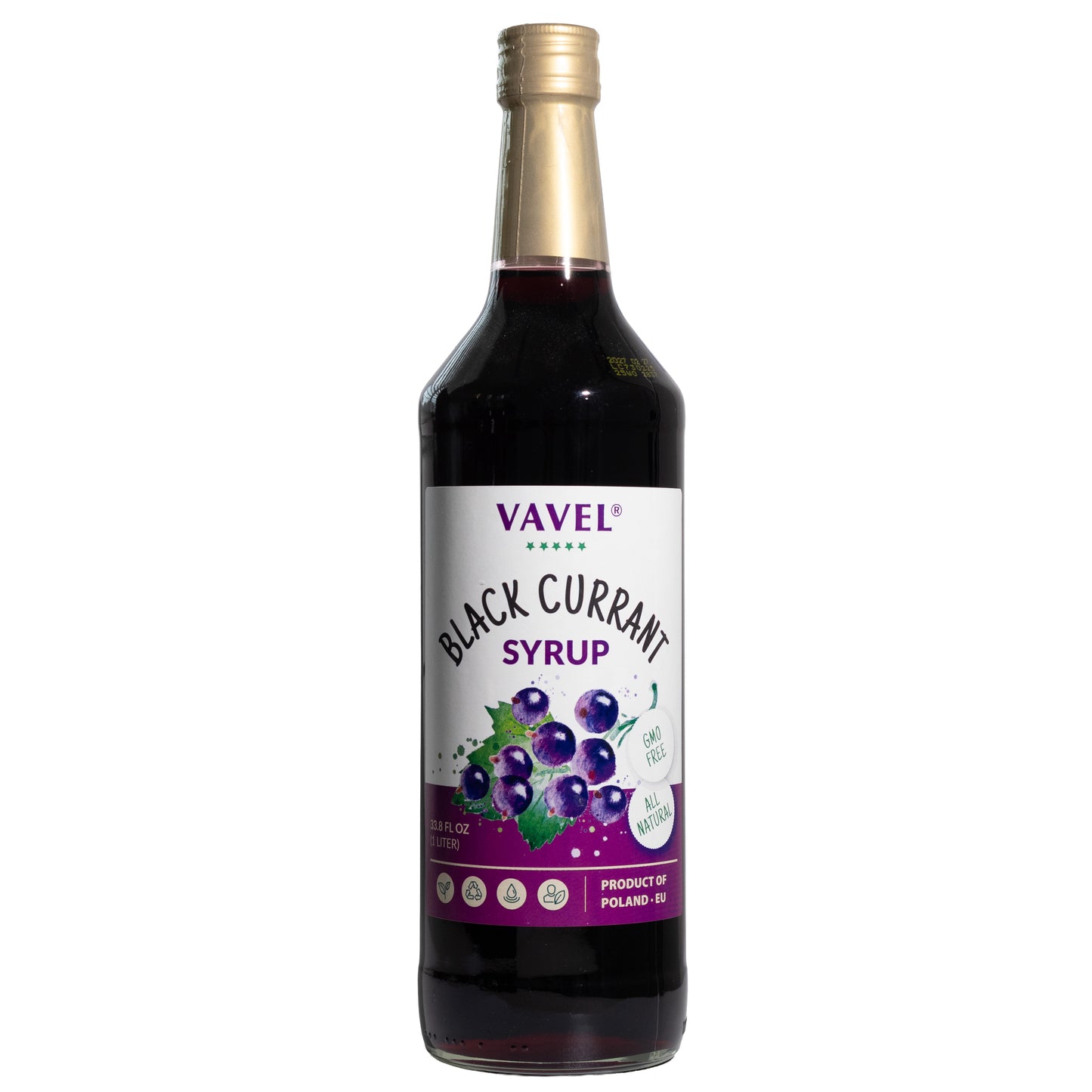 Vavel Black Currant Syrup, 33.8oz