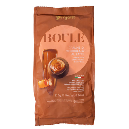 Vergani Boulle Milk Chocolate Pralines with Caramel Cream, 4.16oz