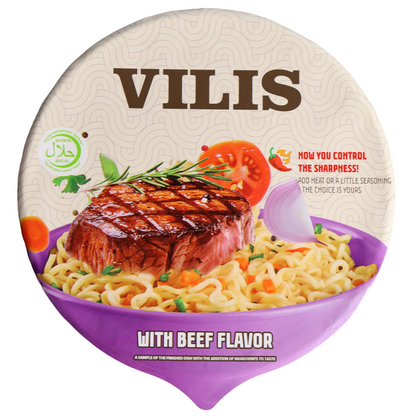 Vilis Beef Flavor Instant Noodles, 3oz