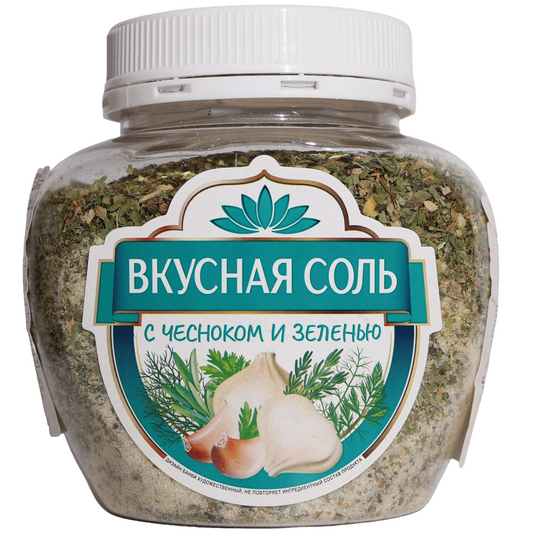 Соль Costal Del' Delicious с чесноком и зеленью, 400г