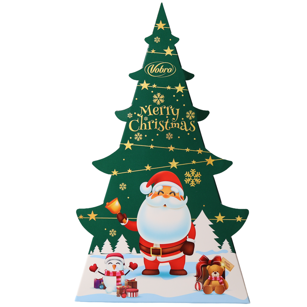 Vobro Christmas Tree White Chocolate Milk Cream Pralines, 5.54oz
