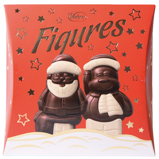Vobro Figures Christmas Chocolate Pralines with Hazelnut Cream, 5.64oz