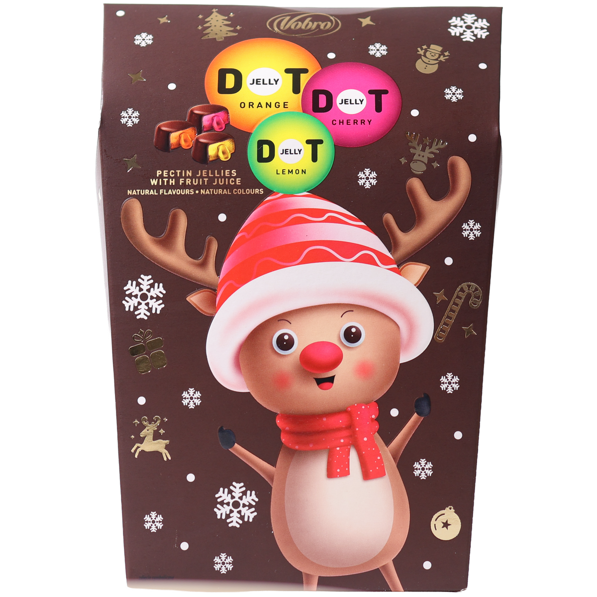 Vobro Jelly DOT Christmas Assorted Fruit Jellies, 6.42oz