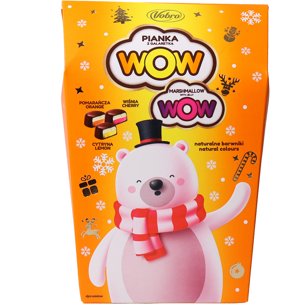 Vobro WOW Christmas Marshmallow & Fruit Jelly Candies, 6.42oz